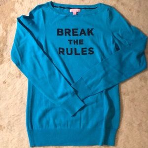 Lilly Pulitzer turquoise crew neck-Break the Rules